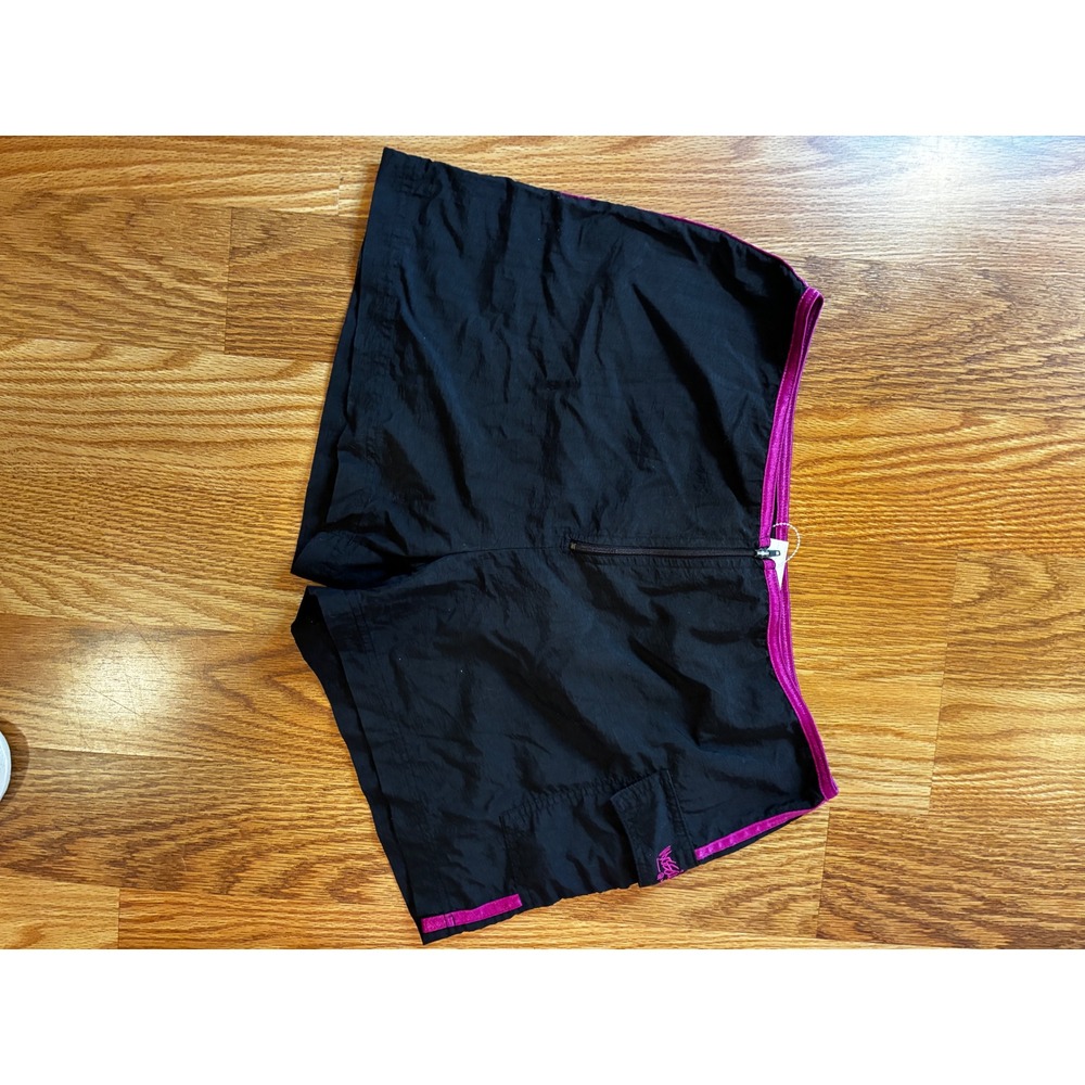 Mossimo Vintage Nylon Board Shorts Y2K Gorpcore Cargo Pocket Medium Black Pink